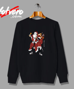 Funny Santa Samurai Christmas Urban Sweatshirt