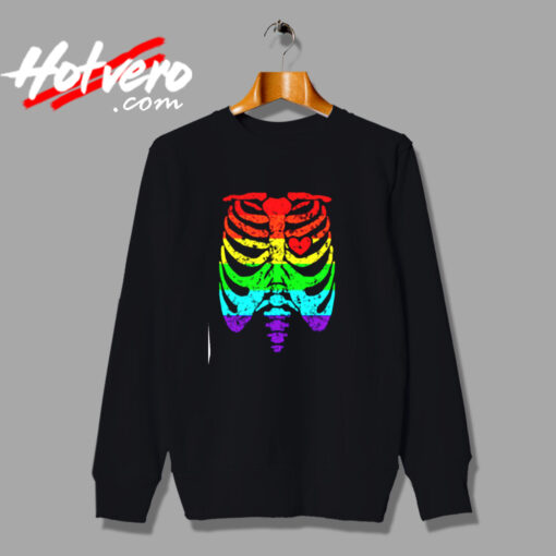 Funny Spook Skeleton Rib Cage Torso Urban Sweatshirt