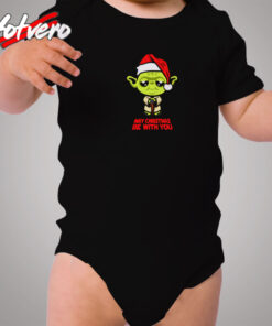 Funny Yoda May Christmas Be With You Cozy Baby Onesies