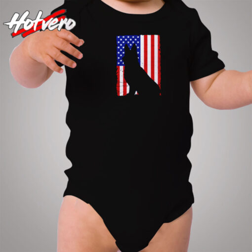 German Sheperd Flag Cozy Baby Onesies