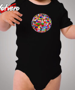 Globe Flag Map Cozy Baby Onesies