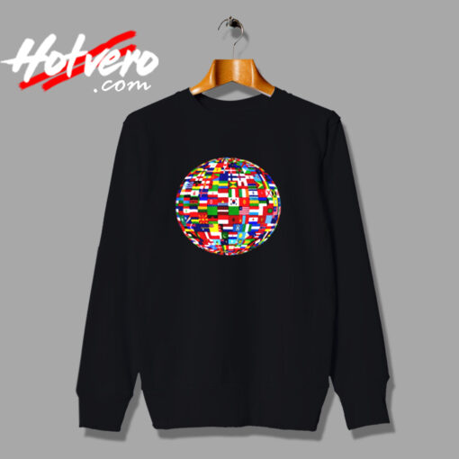 Globe Flag Map Urban Sweatshirt