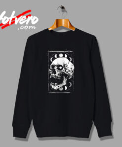 Gothic Skull Moon Phases Urban Sweatshirt