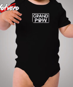 Grand Paw Dog Owner Grandpa Fathers Day Cozy Baby Onesies