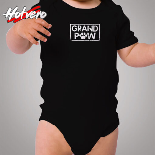 Grand Paw Dog Owner Grandpa Fathers Day Cozy Baby Onesies