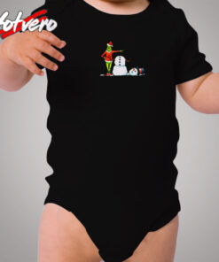 Grinch Is Bad Cozy Baby Onesies