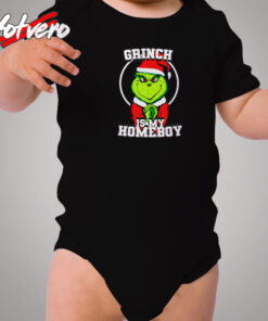 Grinch Is My Homeboy (Colour) Cozy Baby Onesies