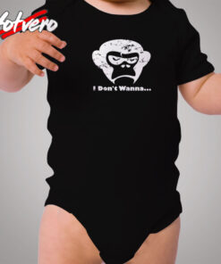 Grumpy Monkey Face Cozy Baby Onesies