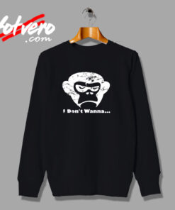 Grumpy Monkey Face Urban Sweatshirt