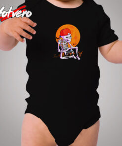 Halloween Boys Gamer Skeleton Cozy Baby Onesies