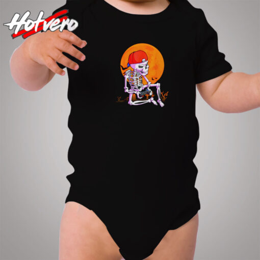 Halloween Boys Gamer Skeleton Cozy Baby Onesies