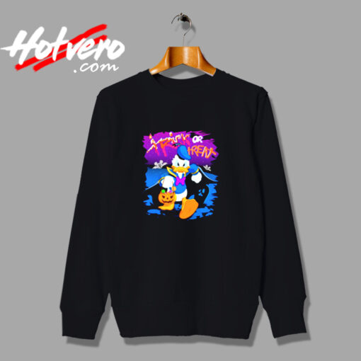 Halloween Donald Duck Trick Or Treat Pumpkin Urban Sweatshirt