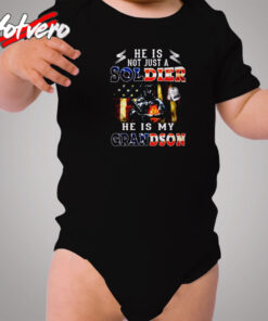 He Is Not Just A Soldier Cozy Baby Onesies