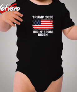 Hidin From Biden Trump 2020 Cozy Baby Onesies