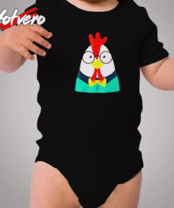 Hipster Chicken Cozy Baby Onesies