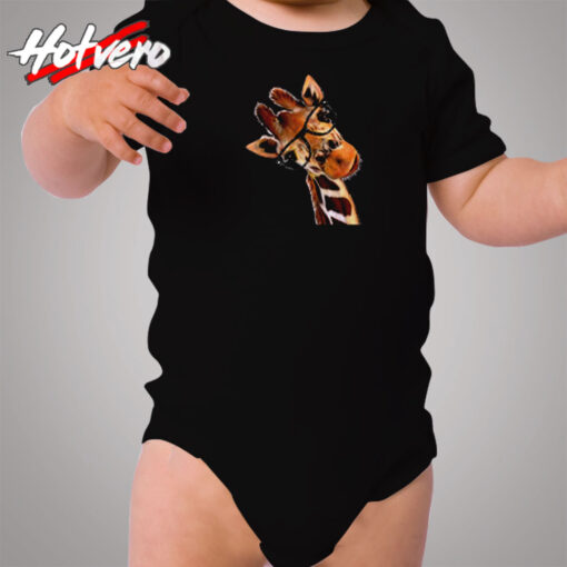 Hipster Good Time Giraffe Cozy Baby Onesies