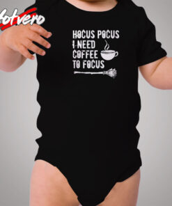 Hocus Pocus I Need Coffee To Focus Cozy Baby Onesies