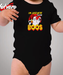 I Am Just Here For The Boos Cozy Baby Onesies