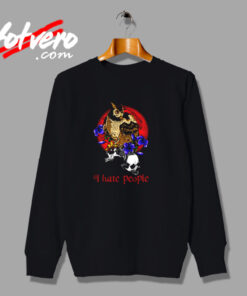 I Hate People Awesome Black Owl Urban Sweatshirt