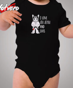 I Love Jiu Jitsu And Cats Cozy Baby Onesies