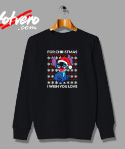 I Wish You Love Lilo And Stitch Christmas Urban Sweatshirt