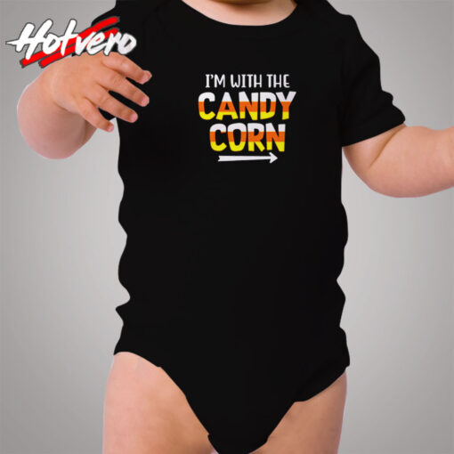 I’m With Candy Corn Cozy Baby Onesies