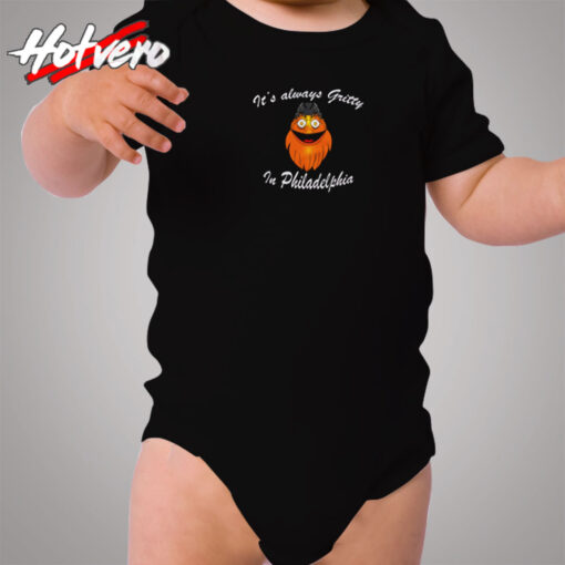 Its Always Gritty In Philadelphia Hockey Mascot Cozy Baby Onesies