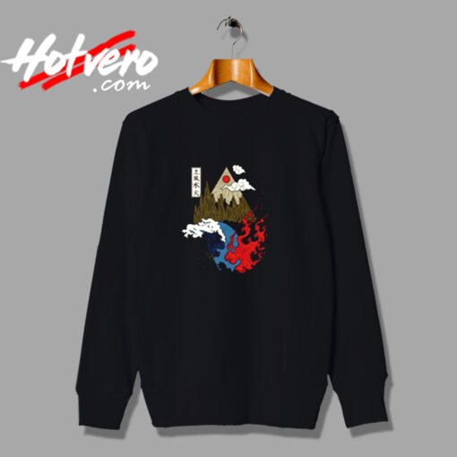 Japanese Asian Four Elements Urban Sweatshirt