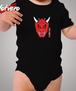 Japanese Demons Face Devil Harajuku Aesthetic Cozy Baby Onesies