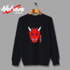 Japanese Demons Face Devil Harajuku Aesthetic Urban Sweatshirt