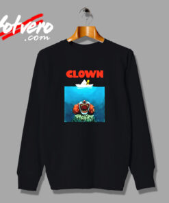 Jaws Poster Parody Stephen King Pennywise Clown Urban Sweatshirt