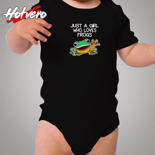 Just A Girl Who Loves Frogs Cozy Baby Onesies