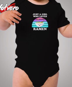 Just A Girl Who Loves Ramen Cozy Baby Onesies