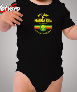 Kanaka Maoli Flag We Are Mauna Kea Indigenous Birthday Cozy Baby Onesies