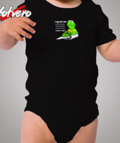 Kermit The Frog I May Look Calm Cozy Baby Onesies