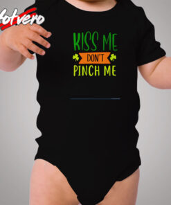 Kiss Me Don’t Pinch Me Cozy Baby Onesies