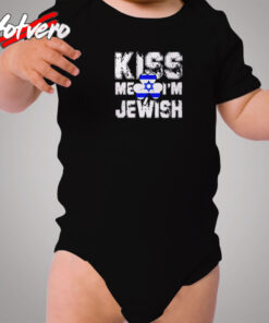 Kiss Me I’m Jewish Cozy Baby Onesies