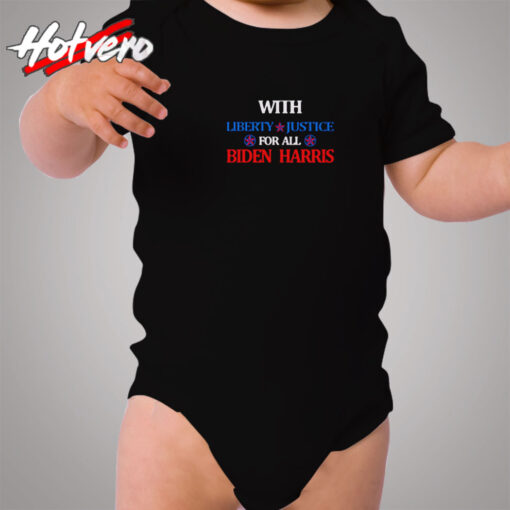 Liberty & Justice For All Vote Biden Harris Cozy Baby Onesies