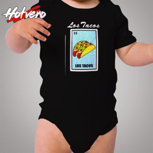 Los Tacos Loteria Mexican Bingo Cozy Baby Onesies