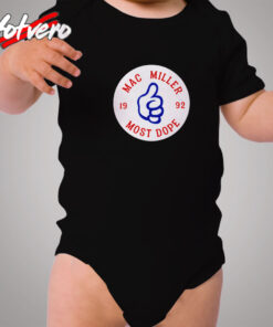 Mac Miller Most Dope Circle Logo Cozy Baby Onesies