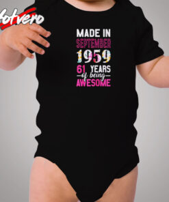 Made In September 1959 Cozy Baby Onesies