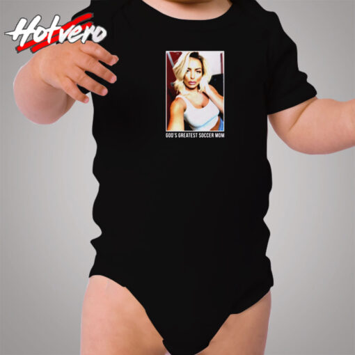 Mandy Rose Greatest Soccer Mom Cozy Baby Onesies