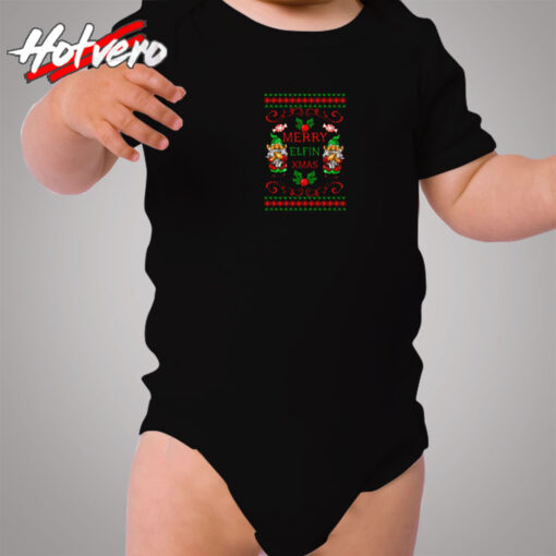 Merry Elfin Funny Santa Elf Christmas Cozy Baby Onesies