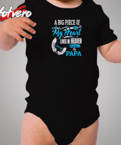 My Papa Lives In Heaven Cozy Baby Onesies