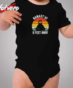 Namast’ay 6 Feet Away Cozy Baby Onesies