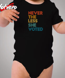 Nevertheless She Voted Cozy Baby Onesies