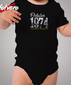 October 1974 Tee 45 Year Old Cozy Baby Onesies