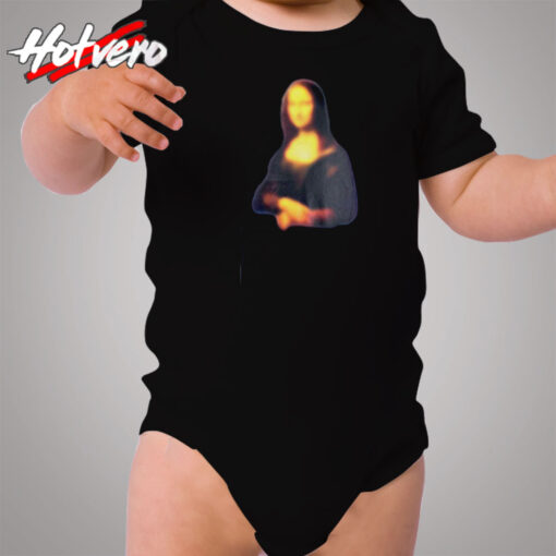 Off White Blurred Monalisa Cozy Baby Onesies