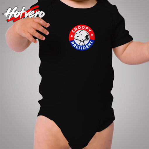 Peanuts Snoopy For President Cozy Baby Onesies