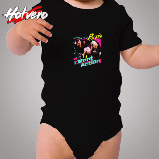 Poison I Want Action Album Cover Concert Cozy Baby Onesies